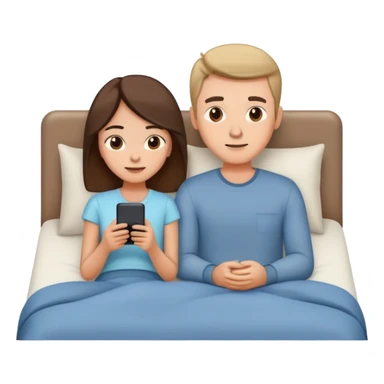 Lit avec 2 personne devant Netflix  sticker