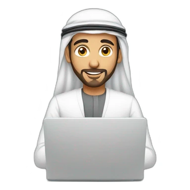 Arab entrepreneur on laptop sticker