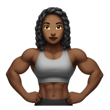 strong buff girl sticker