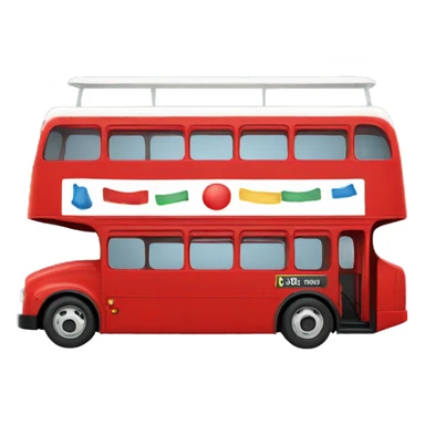 red double decker bus sticker