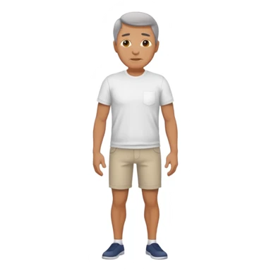 Clothed mature man staning, facing viewer, grabbing his crotch sticker