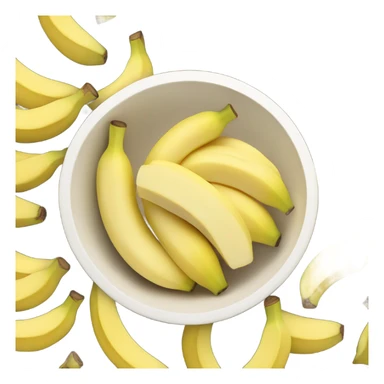 Slices of banana in bowl sticker