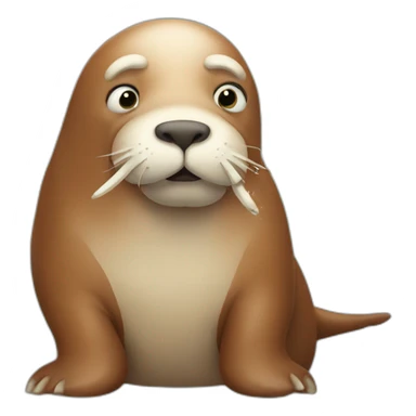 Walrus birthday sticker