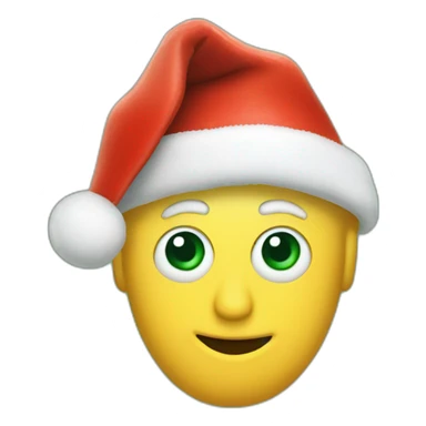 Larry Birds head with Christmashat sticker