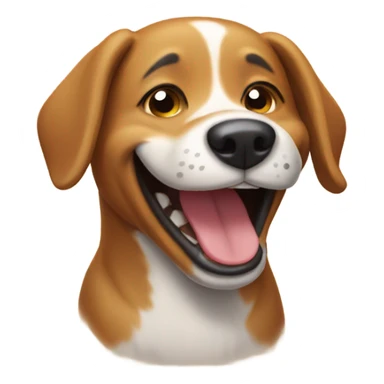 Giggling dog sticker