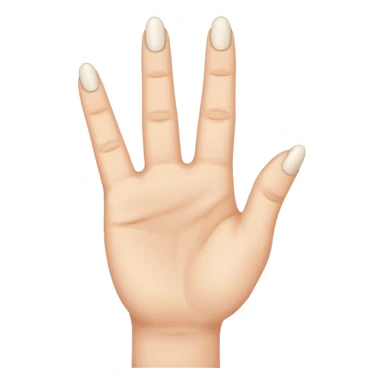 A hand holding up the first 3 fingers and then others are down sticker