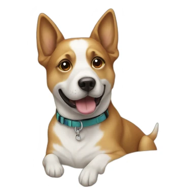 Dog at the beach sticker