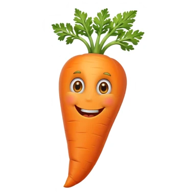 Create a curved carrot with eyes with a bend at the end for feet sticker