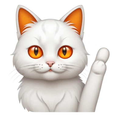 Cat middle finger sticker