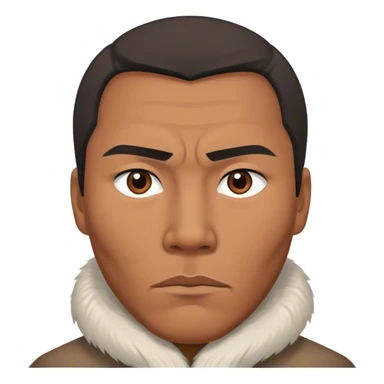 Inuit men photorealistic serious sticker