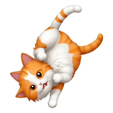 Cat doing backflip sticker