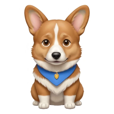 perrita caricatura gorgi gales reunión con ropa celeste sticker