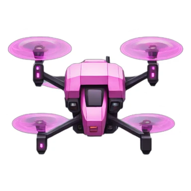 Cyberpunk pink 8bit drone sticker