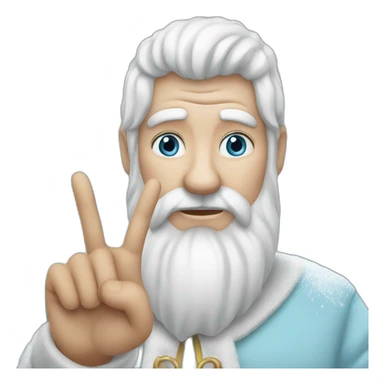 Father Frost hands Sign of the Horns sticker