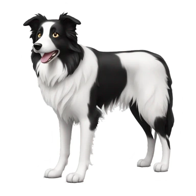 Black and white border collie sticker