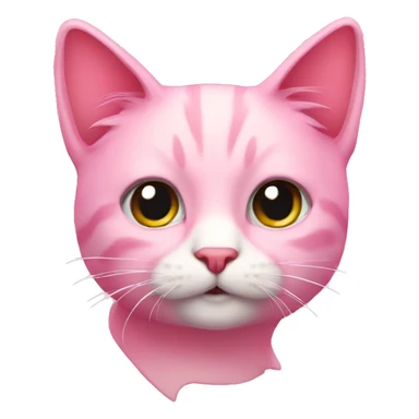 cat nice pink sticker