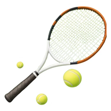 A tennis racket resting on the green grass of a tennis court, with a tennis ball placed nearby and the net stretching across the court. The background captures the fresh, open atmosphere of a traditional grass court, emphasizing the elegance and precision of the sport. sticker