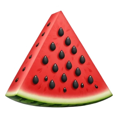 Cartoon Watermelon triangle one slice small seet sticker