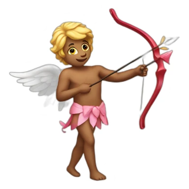 cupid with arrow sticker