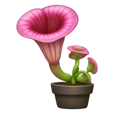 carnivorous plant pink flowers,  sticker