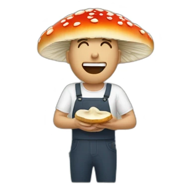 Man-eats-mushroom sticker