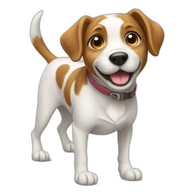 One legged dog sticker