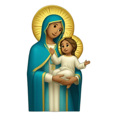 Virgen maria y Jesús sticker