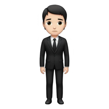 The sad man full body sticker