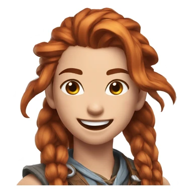 horizon forbidden west aloy face realistic laugh  sticker