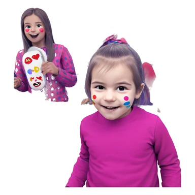 colorful facepaint party fun sticker