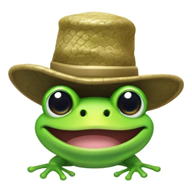 Frog and snake with cute hats  sticker