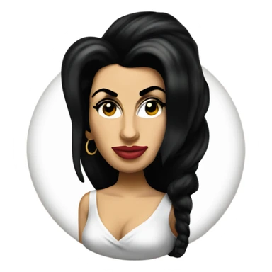 amy winehouse with a heart shaped beehive sticker