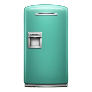 Realistic teal vintage fridge  sticker