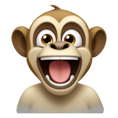 Excited monkey sticker