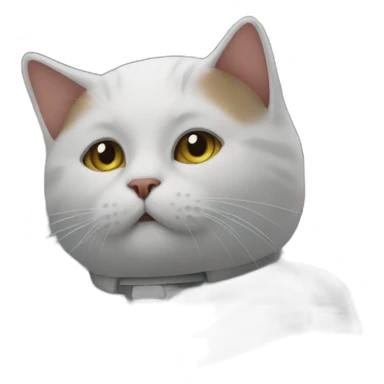 Cat on the starship sticker