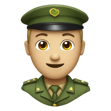 military green heart sticker