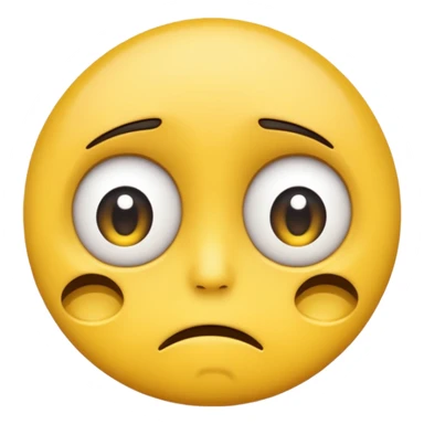 a sad emoji face begging sticker
