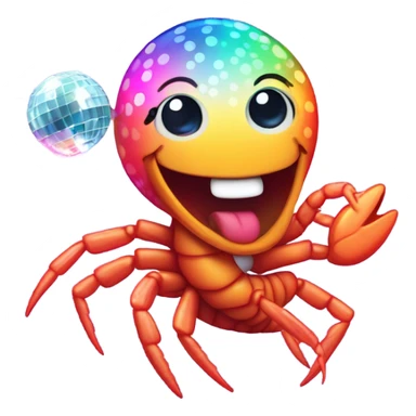 crevette disco sticker