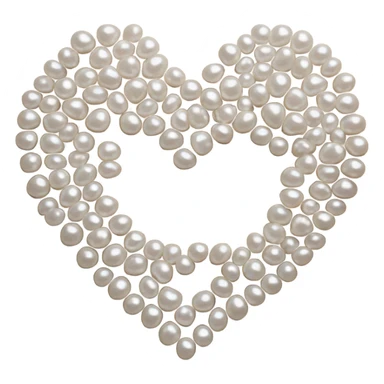 Heart outline of pearls sticker