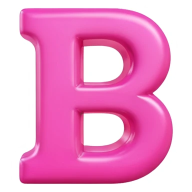 mix color pinks 3d letter p sticker