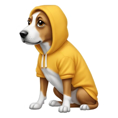 Dog wearing a suprem hoodie  sticker