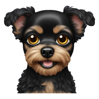 black chihuahua poodle sticker