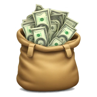 bag full of money sticker