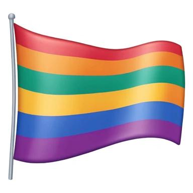 lesbian pride flag, waving, no text sticker