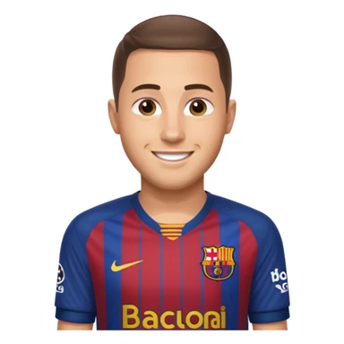 Crea a Eden Hazard con la camiseta del Barcelona sticker