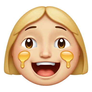 crying laughing face sticker