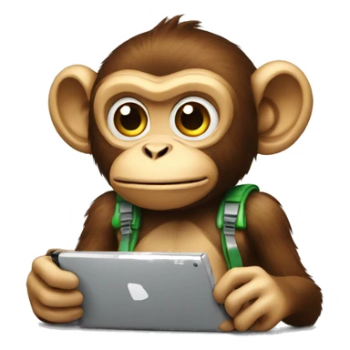 monkey playing video game sticker