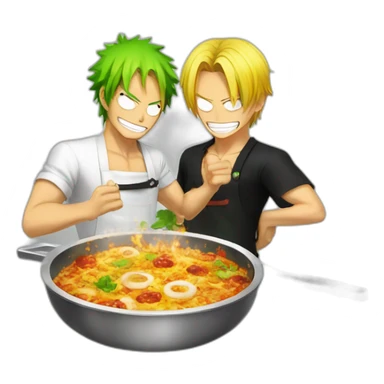 Zoro and sanji cook sticker