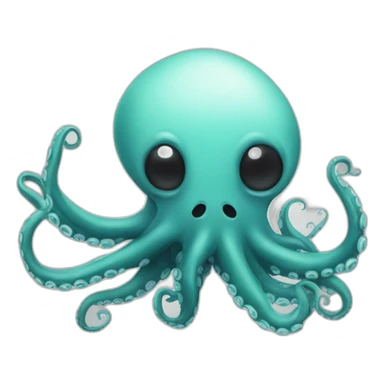 octopus spitting ink sticker