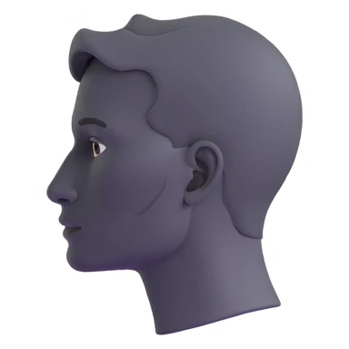 gray human profile side view of face sticker